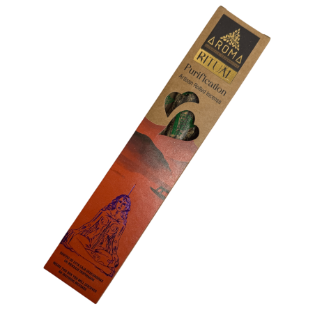 Organic Incense Ritual Purification AROMA Handcrafted Incense - Box with 8 incense sticks - 1 hour duration