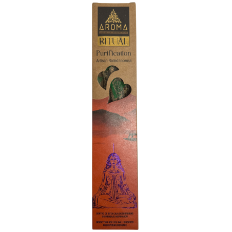 Organic Incense Ritual Purification AROMA Handcrafted Incense - Box with 8 incense sticks - 1 hour duration
