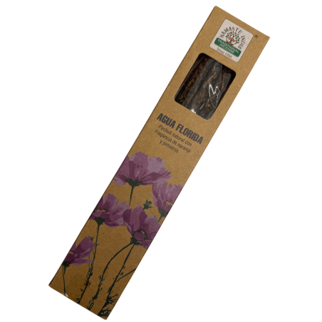Natürliches Räucherwerk Agua Florida Namaste India Natural Masala – 1 Räucherbox 25 g – Patchouli, Orange und Pfeffer