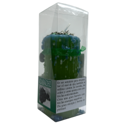 Jet Talisman Candle - Esoteric Candle with Special Amulet 14x6cm - Wards off the Evil Eye, Envy, Jealousy and Protection