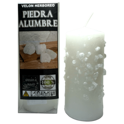 Bougie aux herbes en pierre d'alun - Bougie...