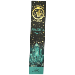 Encens Amazonite Hari Darshan Tribal Soul Crystal Magic - 1 paquet de 15 gr d'encens biologique aux minéraux