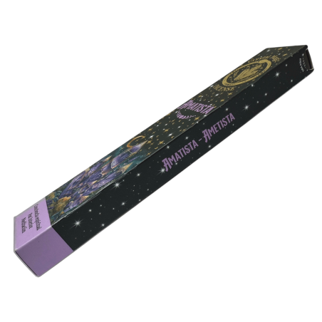 Encens Hari Darshan Tribal Soul Crystal Magic Améthyste - 1 paquet de 15 g d'encens biologique aux minéraux