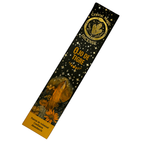 Encens Ull de Tigre Hari Darshan Tribal Soul Crystal Magic - 1 paquet de 15gr Encens Orgànic amb Minerals