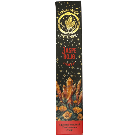 Hari Darshan Tribal Soul Crystal Magic Incenso al diaspro rosso - 1 confezione da 15 g di incenso biologico con minerali