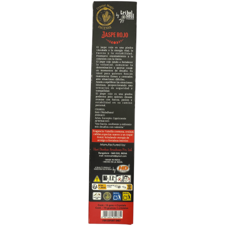 Hari Darshan Tribal Soul Crystal Magic Red Jasper Incense - 1 pack of 15g Organic Incense with Minerals