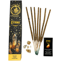 Hari Darshan Tribal Soul Crystal Magic Citrine Wierook - 1 pakje van 15 g biologische wierook met mineralen
