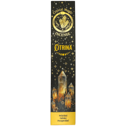 Encens Hari Darshan Tribal Soul Crystal Magic Citrine - 1 paquet de 15 g d'encens biologique aux minéraux