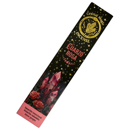 Hari Darshan Tribal Soul Crystal Magic Rosenquarz-Räucherstäbchen – 1 Packung mit 15 g Bio-Räucherstäbchen mit Mineralien