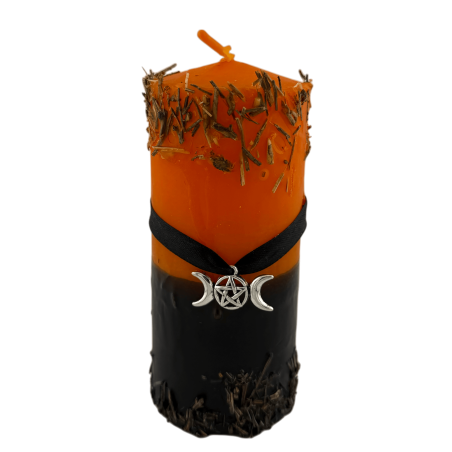 Candela speciale di Halloween HOSTENATURA - Elimina le energie negative, l'abbondanza, nuovi percorsi... Include rituale complet