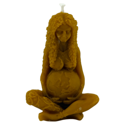 Gaia Erdgöttin Natürliche Honigkerze – 10 x 5,5 cm