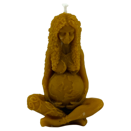 Gaia Aarde Godin Natuurlijke Honingkaars - 10x5,5cm