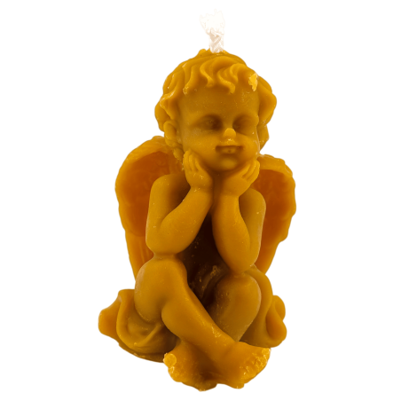 Vela de anjo de mel natural - 10x5,5cm