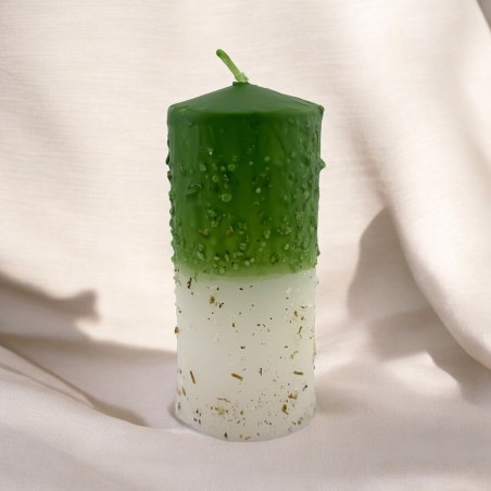 Bougie aux herbes, rue et sel - Bougie ésotérique 14 x 6 cm - Nettoyage des entreprises et des maisons