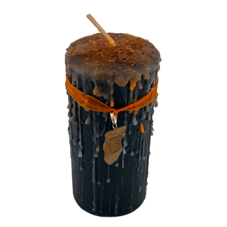 Tiger's Eye Talisman Candle - Esoteric Candle with Special Amulet 14x6cm - Protection, Confidence and Inner Strength