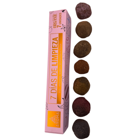 Bombe de curățare de 7 zile AROMA - 7 bombe de tămâie organice