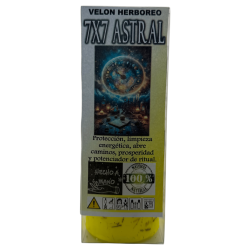 Veló Herboreu 7x7 Astral - Veló Esotèric 14x6cm - Protecció, Neteja, Obre Camins, Prosperitat...