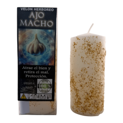 Herbal Garlic Candle - Esoteric Candle 14x6cm -...