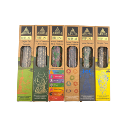 مجموعة بخور AROMA الطقوسية - ماء فلوريدا، يفتح المسارات، الشاكرات السبع، القوى السبع، يجذب المال وينظف المنزل