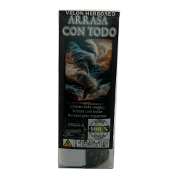 Örtljus som sopar bort allt - Esoteriskt ljus 14x6cm - Mot all magi, sopar bort alla negativa energier
