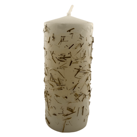 Lumânare cu plante pentru noroc - Lumânare ezoterică 14x6cm - Atrage toate lucrurile bune