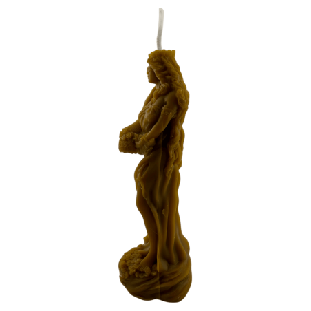 Honigkerze „Göttin des Glücks“, 100 % Honig – 16 x 4,8 cm