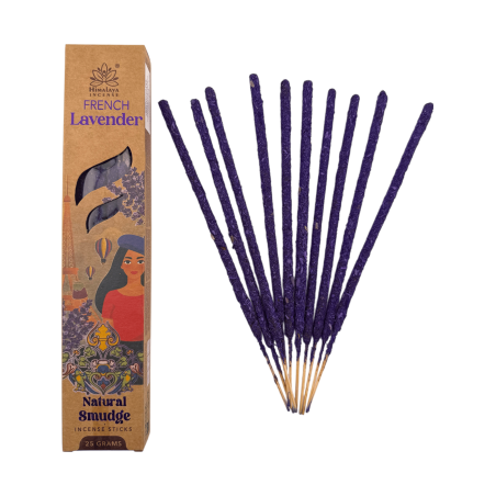 Incenso de Lavanda Francesa Natural Himalayan Soul Origins - Caixa com 25g