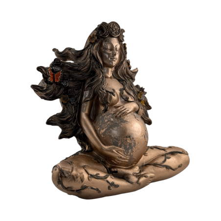 Harsfiguur Gaia Moeder Aarde Godin - 20x10x15cm