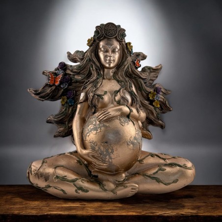 Harzfigur Gaia, Mutter Erde, Göttin – 20 x 10 x 15 cm