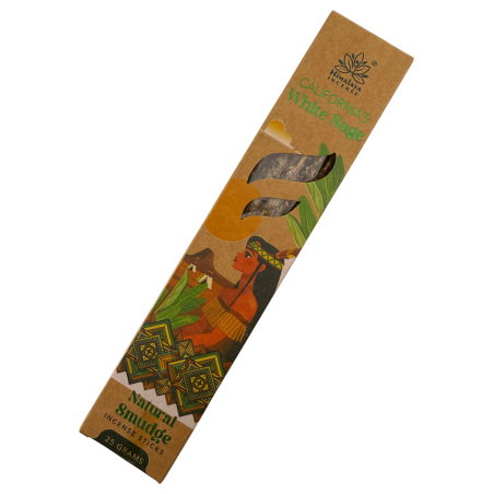 Tămâie naturală californiană cu salvie albă Himalayan Soul Origins - cutie de 25g
