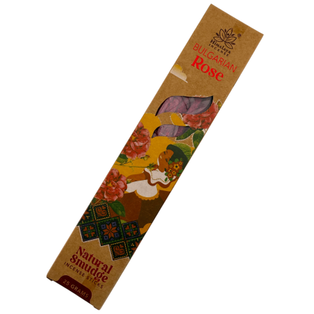 Encens naturel à la rose bulgare, Himalayan Soul Origins - Boîte de 25 g