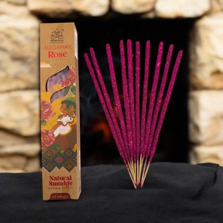 Incenso de Rosa Búlgara Natural Himalayan Soul Origins - Caixa com 25g