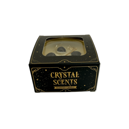 شمعة AROMA FRAGRANCES التورمالين الكريستالي - برائحة خشب الصندل - 65 غرام - تدوم من 5 إلى 6 ساعات