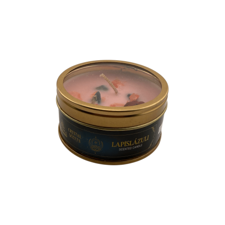 شمعة AROMA FRAGRANCES اللازورد الكريستالي - مزيج من روائح الأزهار - 65 غرام - مدة الاشتعال من 5 إلى 6 ساعات