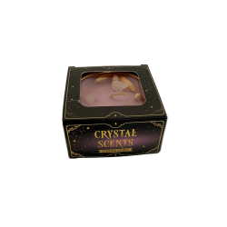 Lumânare AROMA FRAGRANCES cristal de cuarț roz - 65g - timp de ardere 5-6h