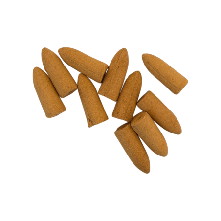 Cônes d'encens à reflux SREE VANI Golden India Vanille - Paquet de 10 cônes à reflux