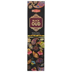 Incienso Tridev Black Oud Natural Incense Sticks - 10 varillas extra gruesas