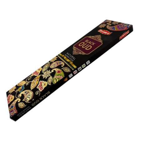 Tridev Black Oud Natural Incense Sticks - 10 Extra Thick Sticks