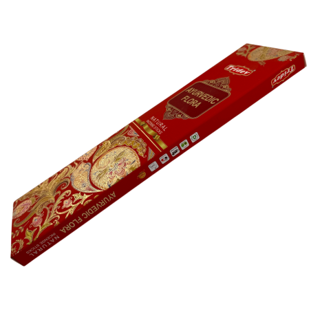 Incenso Natural Tridev Ayurvedic Flora - 10 Varetas Extra Grossas