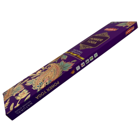 Bâtonnets d'encens naturels Tridev Yoga Power - 10 bâtonnets extra épais