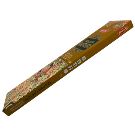 Tridev Golden Kasturi Natural Incense Sticks - 10 Extra Thick Sticks
