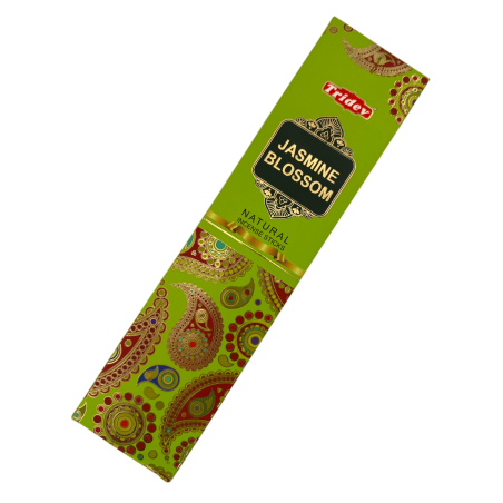 Tridev Natural Jasmine Flower Incense Sticks - 10 Extra Thick Sticks