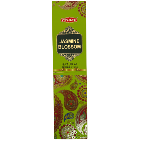 Tridev Natural Jasmine Flower Incense Sticks - 10 Extra Thick Sticks