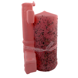 Bougie Clé de Pouvoir pour l'Union et HOSTENATURA - 14 x 8 cm - Bougie Ésotérique Faite Main