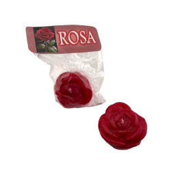 Vela Roja en forma de Rosa 6x4,6x7cm