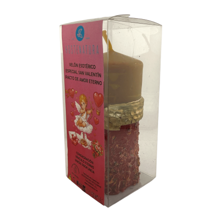 Bougie spéciale Saint-Valentin - Pacte d'amour éternel - Bougie ésotérique 14x6cm - Consécration, lien éternel et union profonde