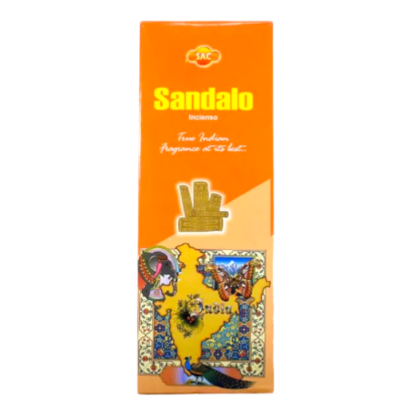 Incienso SAC Sándalo - Caja de 6 paquetes hexagonales de 20 barritas 120 barritas de incienso