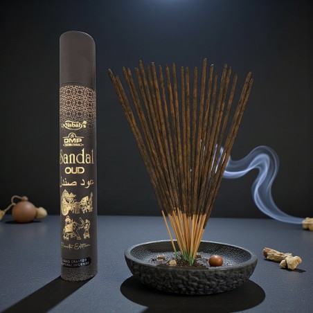 Misbahs DMP Private Edition Sandelholz-Oud-Räucherstäbchen – 40 g. Handgefertigtes Räucherstäbchen