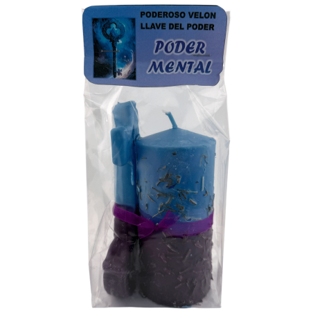 Velón Llave del Poder Poder Mental HOSTENATURA - 14x8cm - Vela Esotérica Artesanal