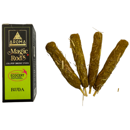 Lollipop Rue Rökelse Magiska Stavar AROMA Dofter - 4 Tjocka Pinnar